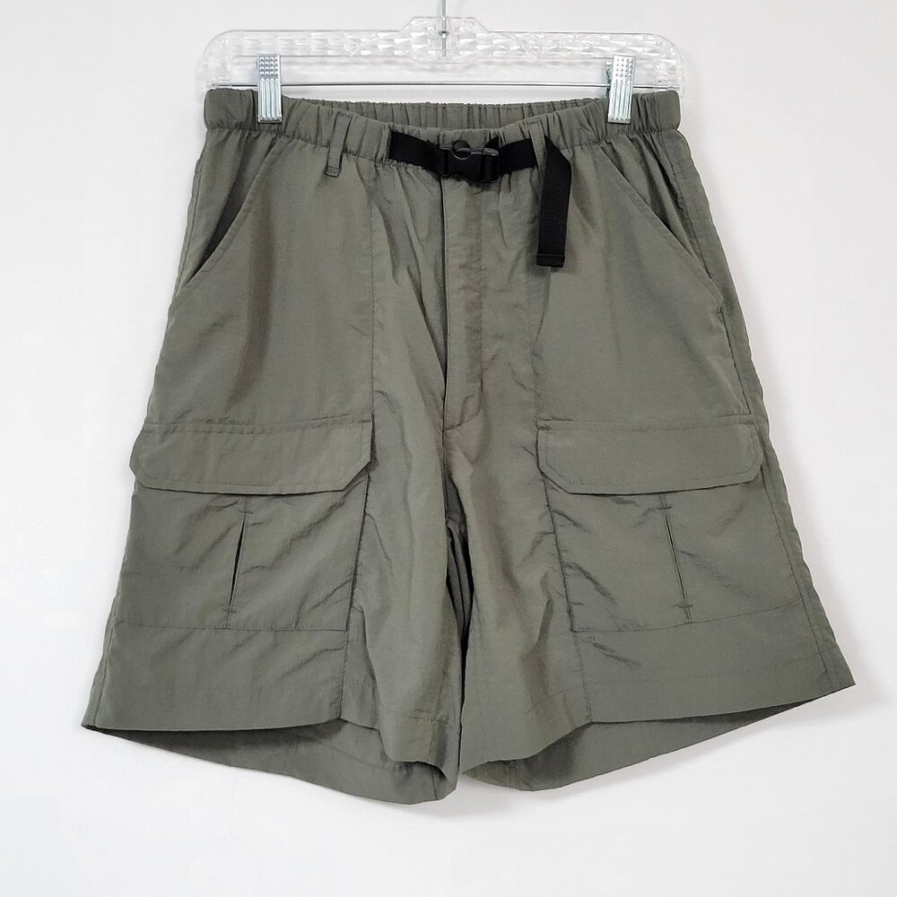 Vintage Y2K Galyan's Outdoors Ripstop Olive Green Cargo Hiking Shorts